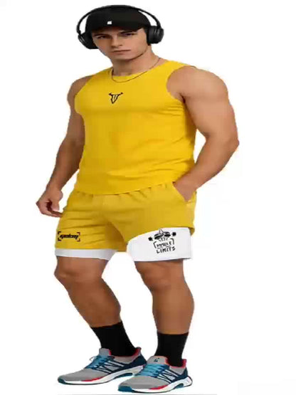 Herren Fitness Tanktop und Shorts Set – Sportliches Trainingsoutfit für das Fitnessstudio