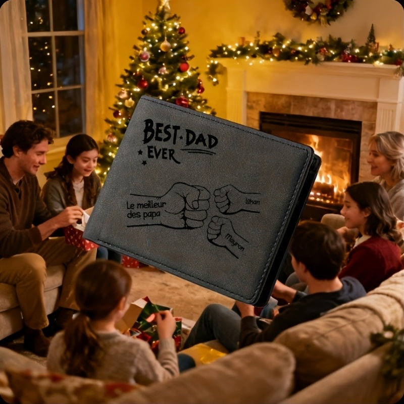 Herren Portemonnaie mit Gravur – Best Dad Ever – Personalisierte Geldbörse zum Vatertag