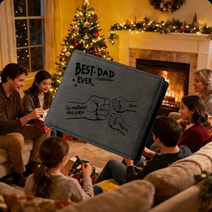 Herren Portemonnaie mit Gravur – Best Dad Ever – Personalisierte Geldbörse zum Vatertag
