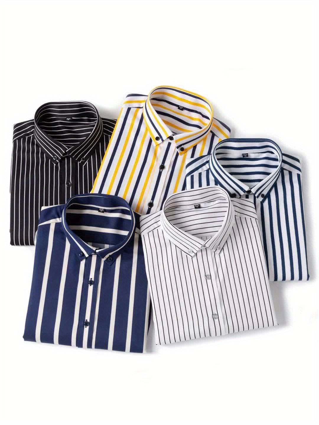 Herren Business-Freizeithemd mit modischen Streifen – Slim Fit, ideal für Büro und Alltag
