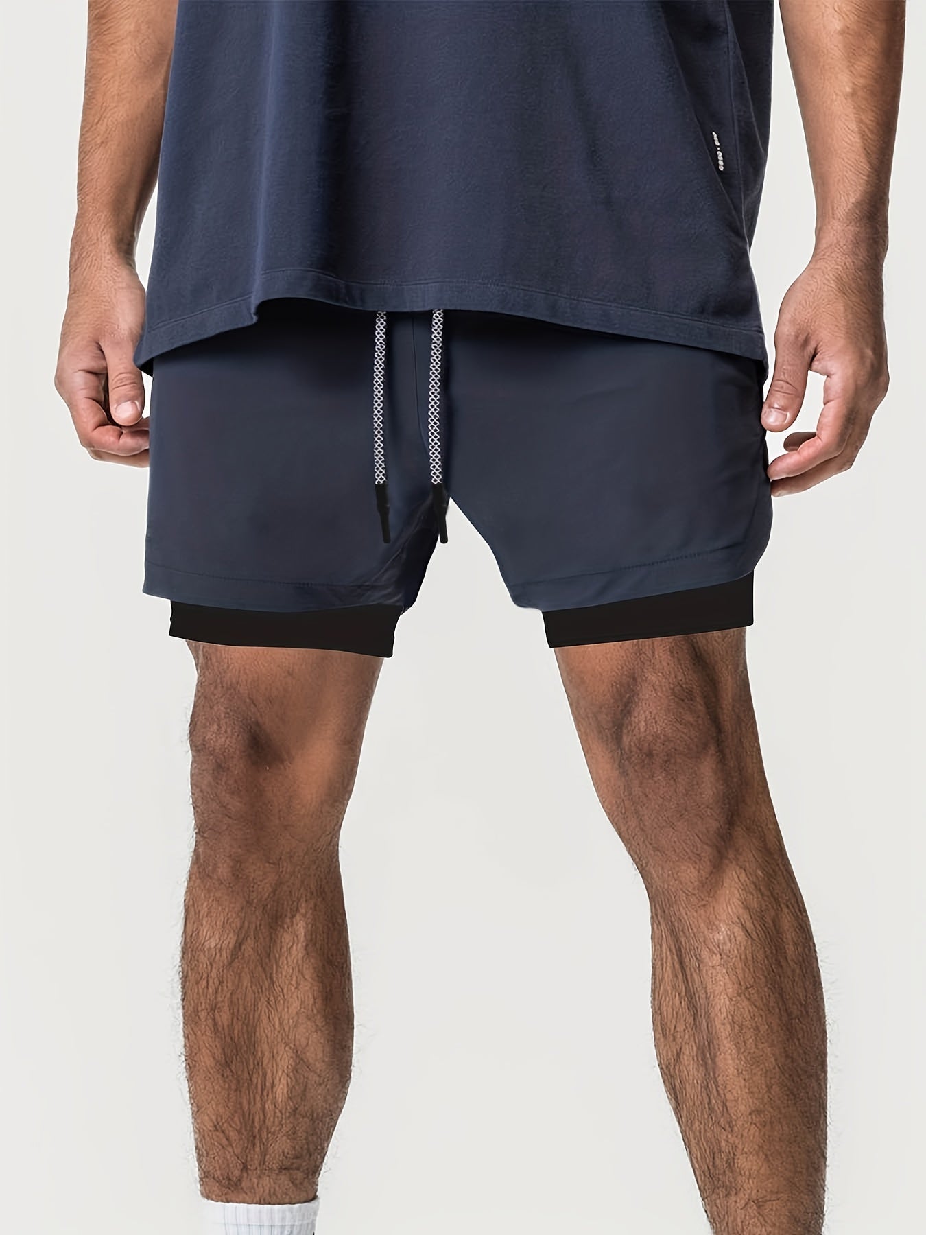 Herren Trainingsshorts mit Doppellage – Perfekt für Fitness, Laufen & Sport