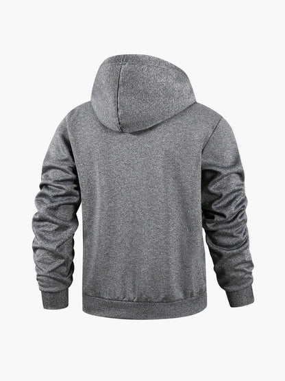 Herren Fleece Gefüttertes Hoodie Jogginganzug Set – Lässiger Style für Herbst & Winter