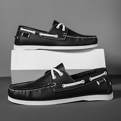 Herren Bootsschuhe im klassischen Freizeit-Look – Elegante Slipper für Alltag und Freizeit