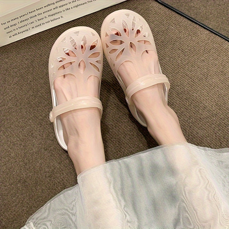Damen Freizeit-Sandalen mit Cut-Out-Design und verstellbarem Riemen – Bequeme Sommerschuhe für Alltag & Urlaub