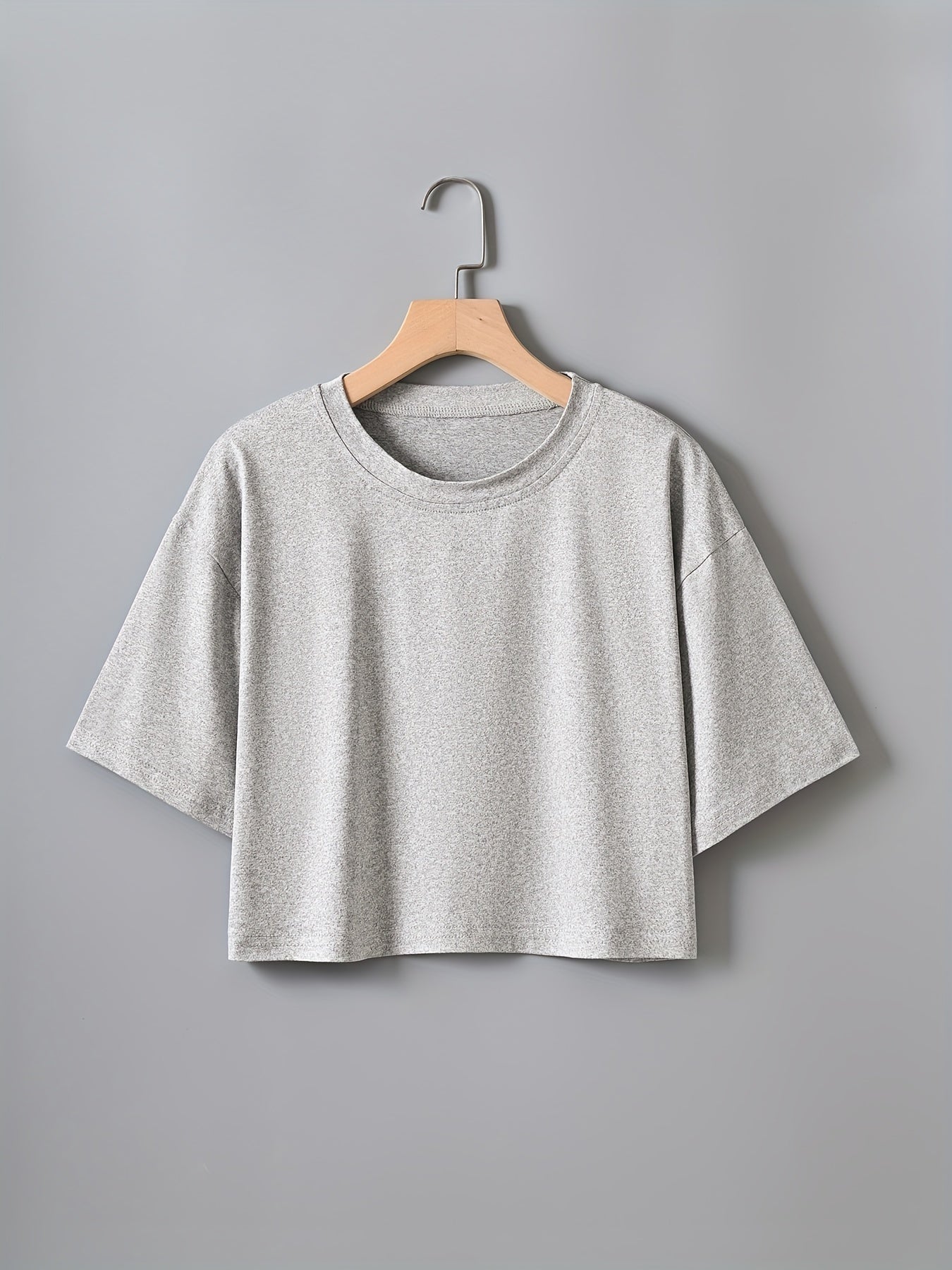 Damen Oversized Crop T-Shirt – Lockeres Basic für Alltag & Freizeit