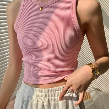 Damen Tanktop Figurbetont Sportlich Elegant – Vielseitiges Basic für Alltag und Freizeit