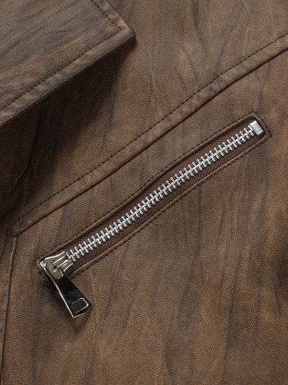 Herren Sakko Jacke mit Reißverschlussdetails und Knopfverschluss