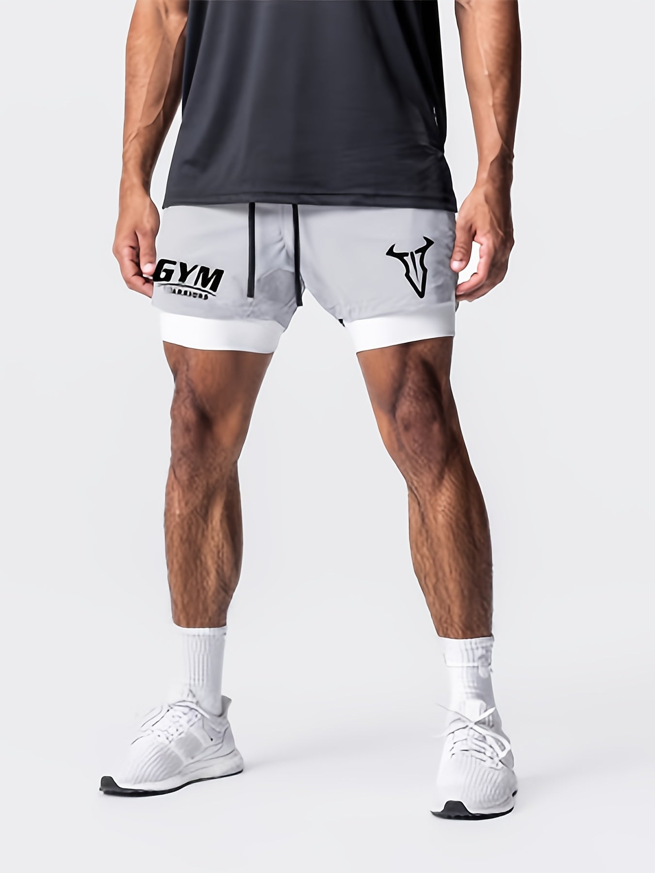 Herren Trainingsshorts 2-in-1 Performance Fitness Laufshorts