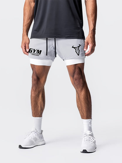 Herren Trainingsshorts 2-in-1 Performance Fitness Laufshorts