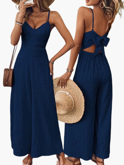 Damen Jumpsuit Elegant Sommer - Weit Bein Lässig für Alltag & Urlaub