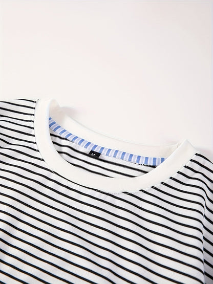 Herren T-Shirt mit klassischem, gestreiftem Design – Kurzarm, zeitloser Stil für Alltag und Freizeit