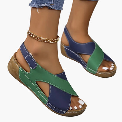 Damen Komfort-Wandersandalen – Modische Freizeit-Sandalen mit Keilabsatz für Alltag und Urlaub