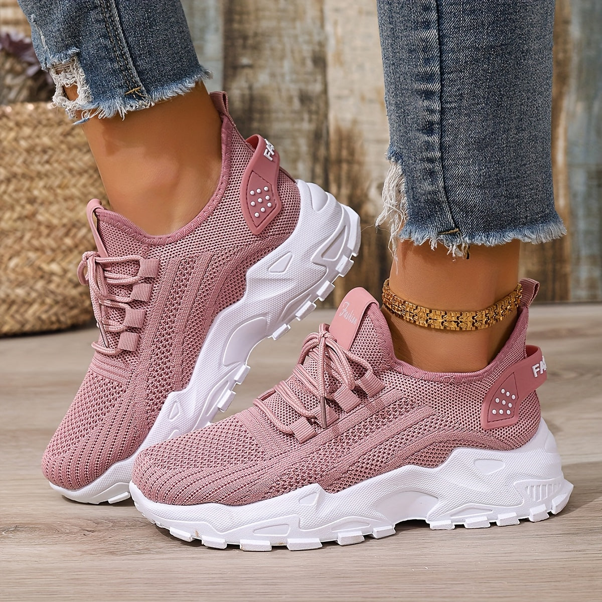 Damen Sneaker Sportlich Bequem Alltag Freizeit Trendige Turnschuhe