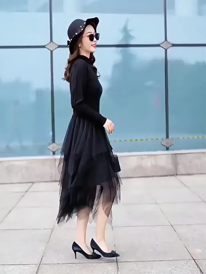 Damen Asymmetrischer Tüllrock im Lagenlook – Eleganter Fashion-Style für besondere Anlässe