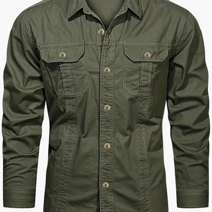 Herren Outdoor-Freizeithemd Langarm – Casual Style mit Brusttaschen, ideal für Abenteuer und Alltag
