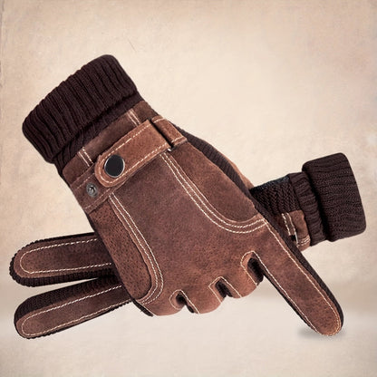 Unisex Winterhandschuhe mit Rippbündchen und Ziernähten