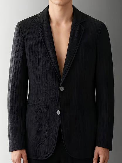 Herren Anzugjacke im modernen Streifen-Design – Eleganter Freizeit-Look für Frühling und Sommer