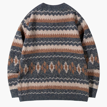 Herren Strickpullover im Retro Fair Isle Stil – Lässiger Winterpullover für Alltag & Freizeit