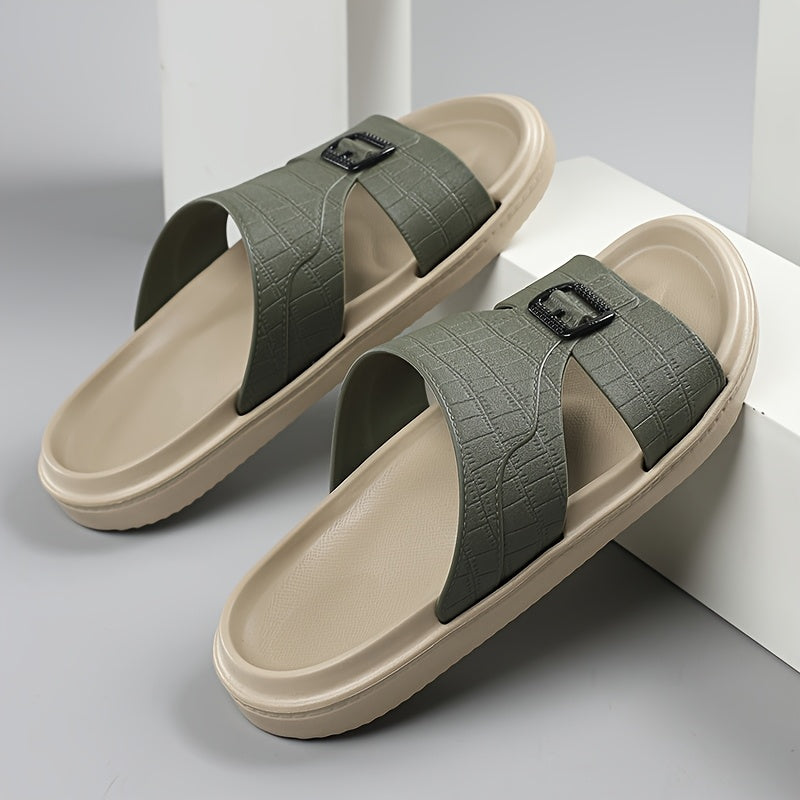 Herren Komfort-Slides mit Schnallen-Detail – Modernes Design für Alltag und Freizeit
