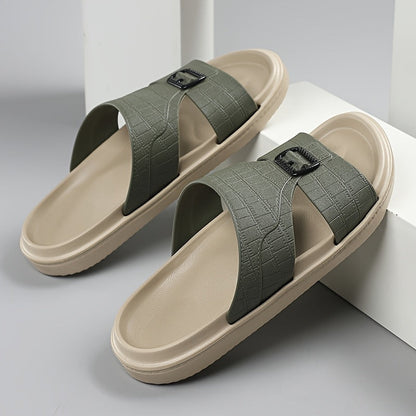 Herren Komfort-Slides mit Schnallen-Detail – Modernes Design für Alltag und Freizeit