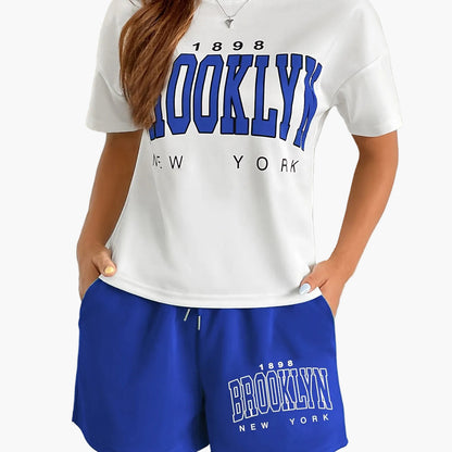 Damen Freizeit Zweiteiler Set Brooklyn New York – Sportlicher Streetstyle für Alltag und Lounge