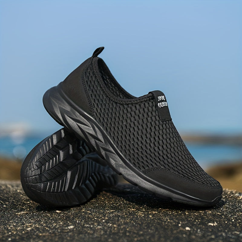 Herren Slip-On Sportschuhe Atmungsaktiv für Freizeit und Training