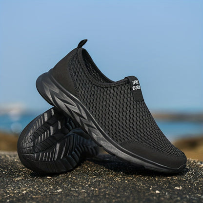 Herren Slip-On Sportschuhe Atmungsaktiv für Freizeit und Training