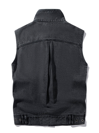 Herren Jeansweste im lässigen Streetwear-Stil – Ideal für Alltag und Freizeit