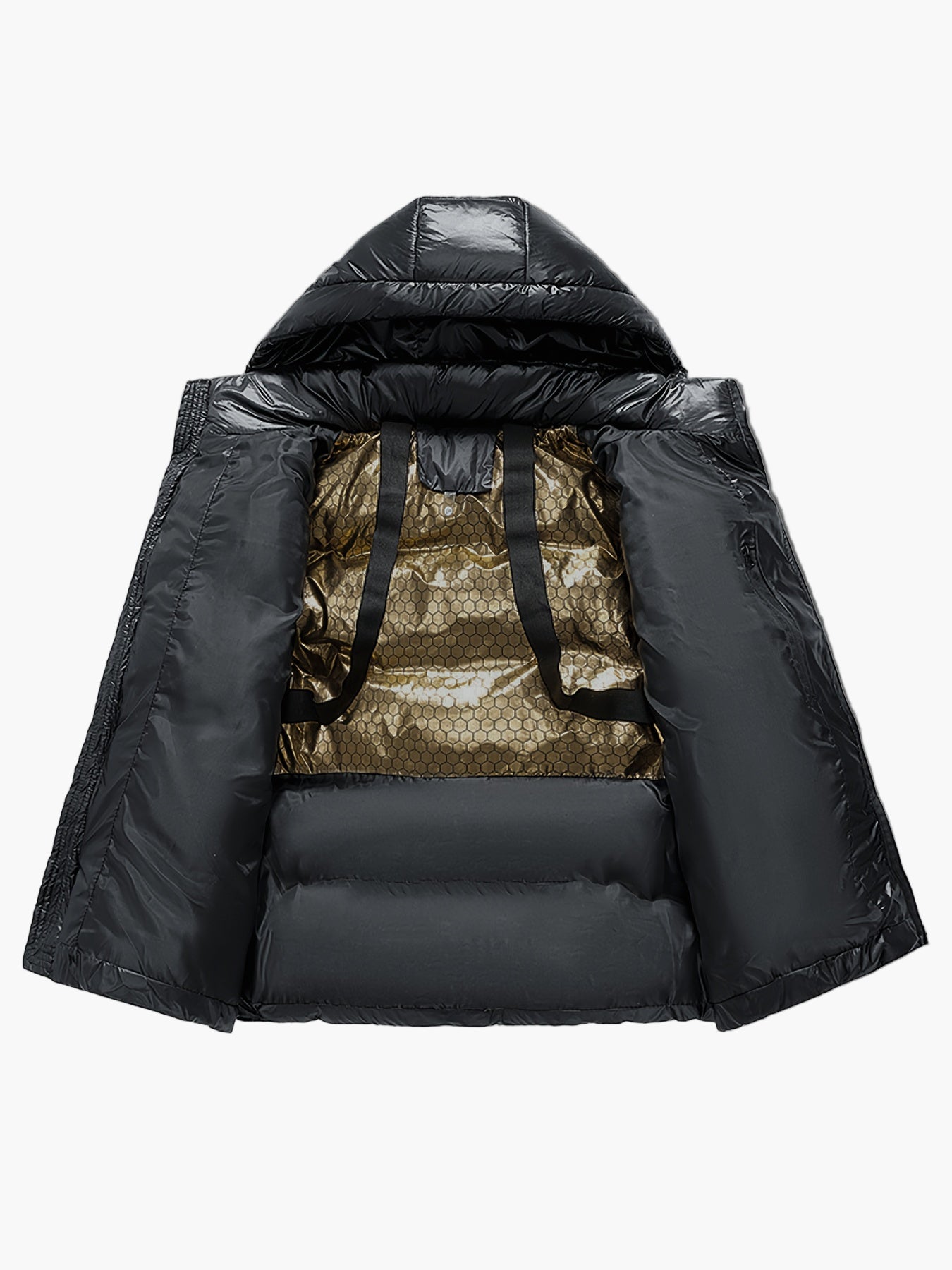 Herren Daunen-Steppjacke mit Kapuze für Outdoor & Alltag – Warm, Modern, Funktional