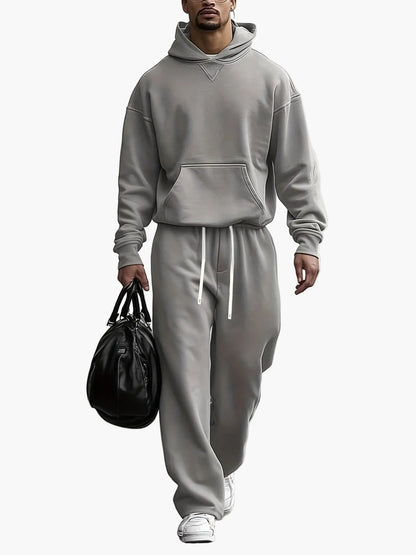 Herren Freizeit Hoodie Set – Bequemer Jogginganzug für Alltag und Reisen