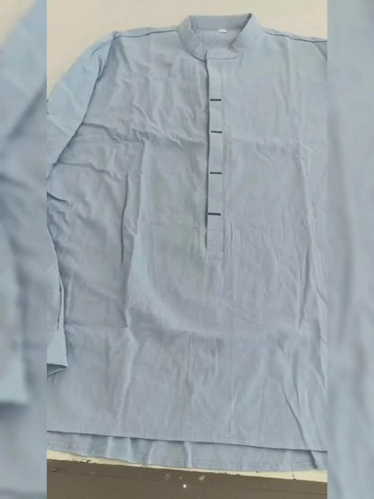 Herren Henley Langarmshirt mit Stehkragen und Knopfleiste – Modernes Freizeitoberteil für Alltag und Urlaub