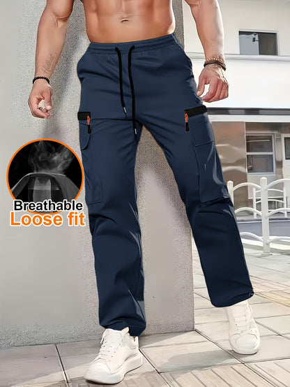 Herren Cargo Hose mit lockerem Schnitt, atmungsaktiv und vielseitig für Alltag und Outdoor