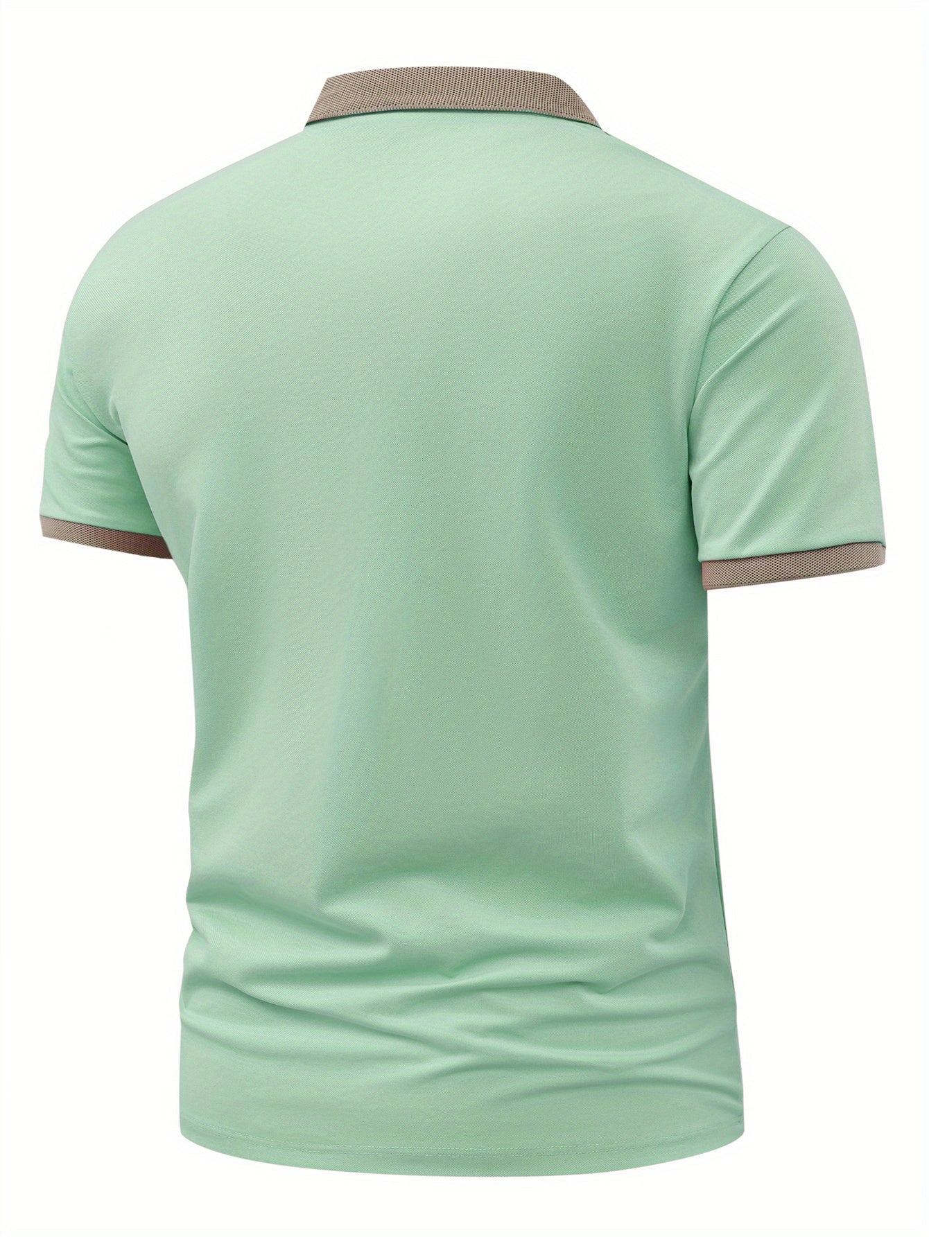 Herren Polo-Shirt mit Kontrastkragen – Eleganter Freizeit- und Business-Look, Umweltbewusstes Design
