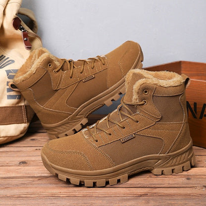 Unisex Winterstiefel Beige mit Fleecefutter und Profilsohle