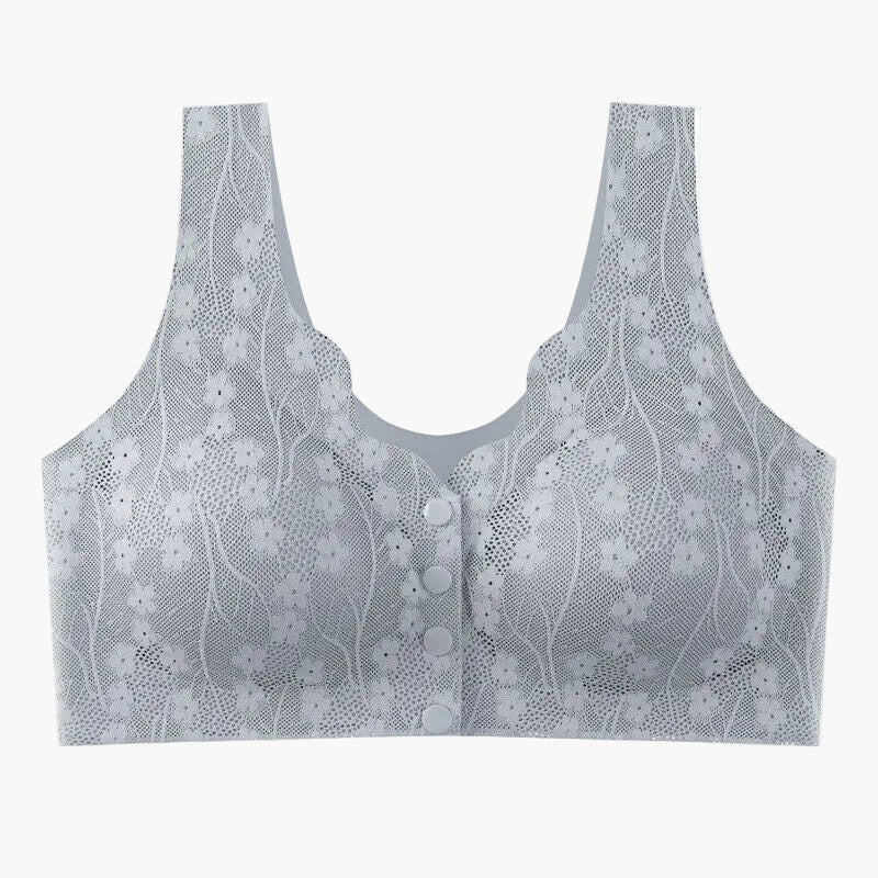 Damen Komfort-BH ohne Bügel mit Frontverschluss – Eleganter Spitzen-BH für Alltag & Freizeit