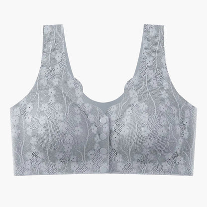 Damen Komfort-BH ohne Bügel mit Frontverschluss – Eleganter Spitzen-BH für Alltag & Freizeit