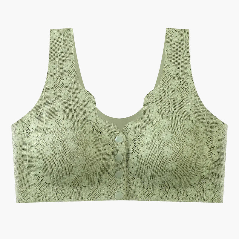 Damen Komfort-BH ohne Bügel mit Frontverschluss – Eleganter Spitzen-BH für Alltag & Freizeit