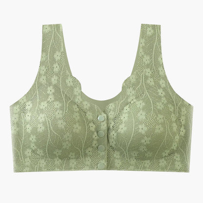 Damen Komfort-BH ohne Bügel mit Frontverschluss – Eleganter Spitzen-BH für Alltag & Freizeit