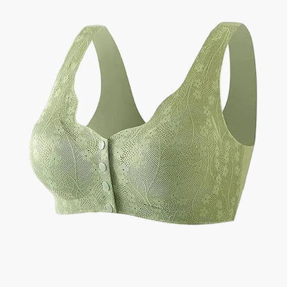 Damen Komfort-BH ohne Bügel mit Frontverschluss – Eleganter Spitzen-BH für Alltag & Freizeit