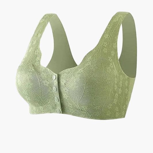 Damen Komfort-BH ohne Bügel mit Frontverschluss – Eleganter Spitzen-BH für Alltag & Freizeit