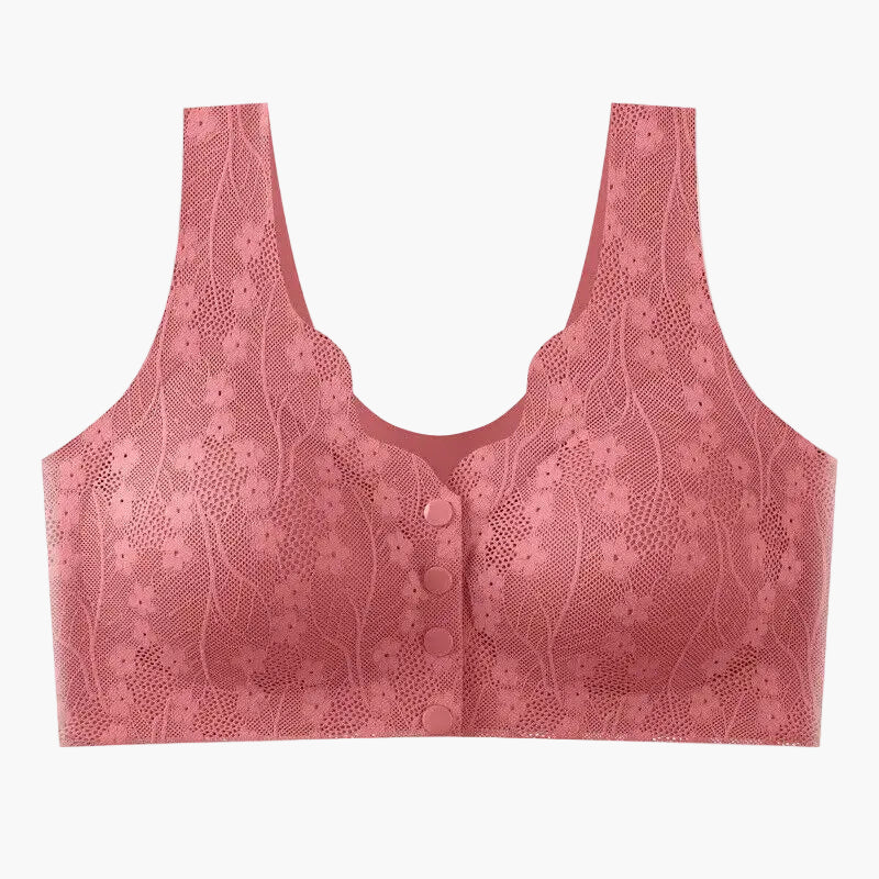 Damen Komfort-BH ohne Bügel mit Frontverschluss – Eleganter Spitzen-BH für Alltag & Freizeit