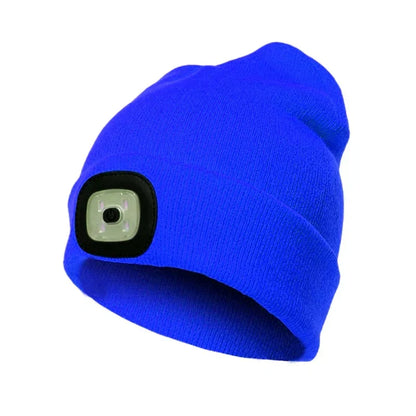Strickmütze mit LED Licht – Leuchtende Beanie Mütze in verschiedenen Farben