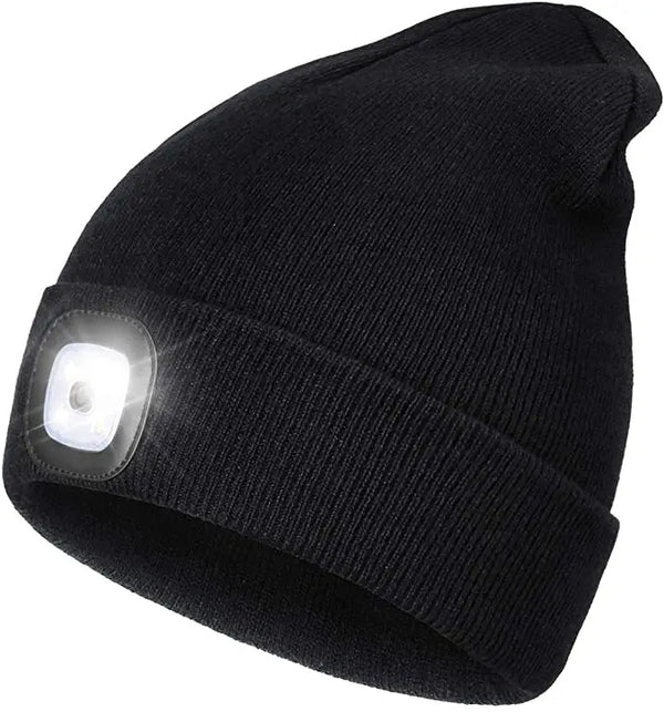 Strickmütze mit LED Licht – Leuchtende Beanie Mütze in verschiedenen Farben
