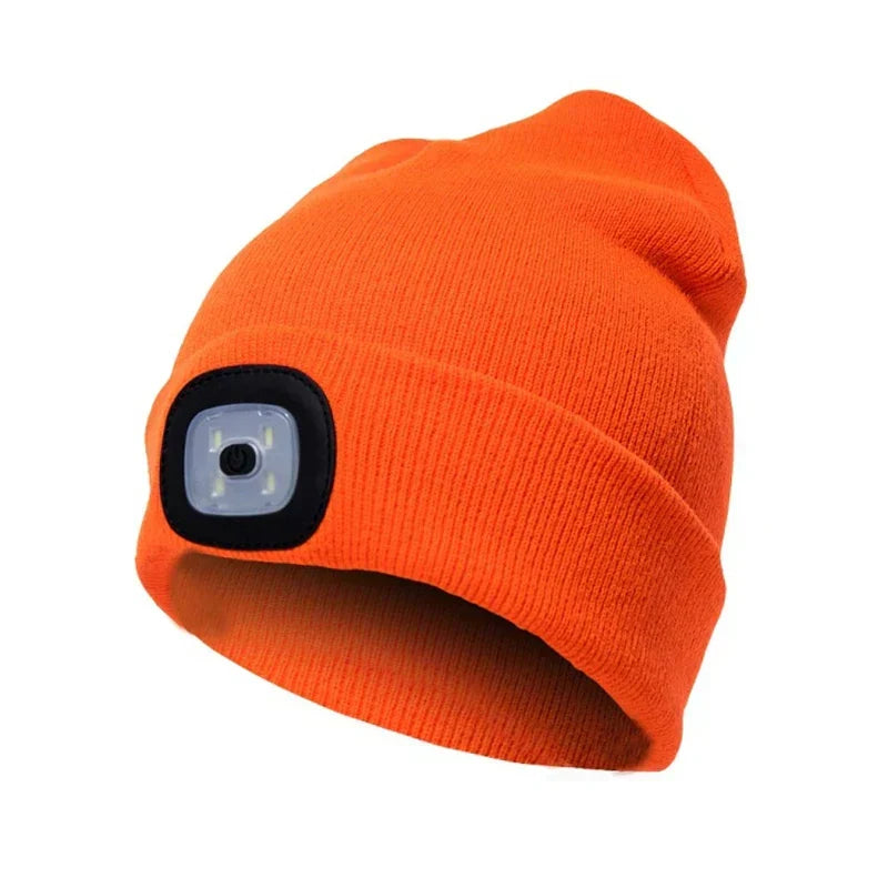 Strickmütze mit LED Licht – Leuchtende Beanie Mütze in verschiedenen Farben