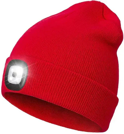 Strickmütze mit LED Licht – Leuchtende Beanie Mütze in verschiedenen Farben
