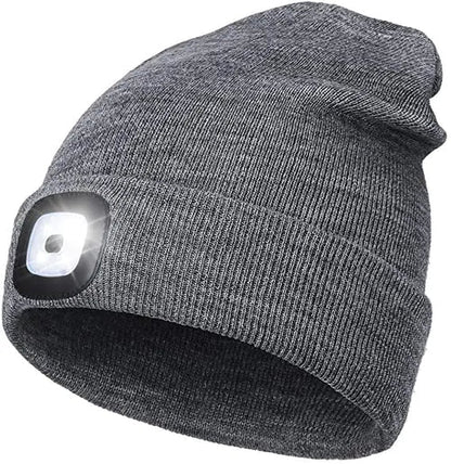 Strickmütze mit LED Licht – Leuchtende Beanie Mütze in verschiedenen Farben