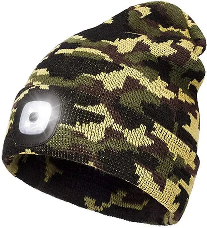 Strickmütze mit LED Licht – Leuchtende Beanie Mütze in verschiedenen Farben