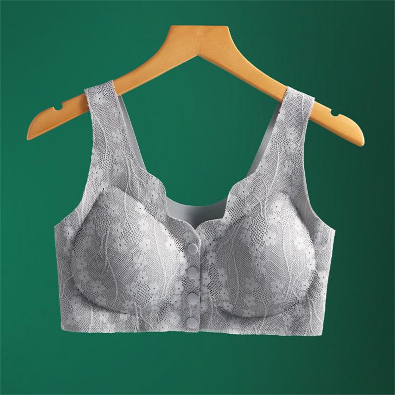 Damen Komfort-BH ohne Bügel mit Frontverschluss – Eleganter Spitzen-BH für Alltag & Freizeit