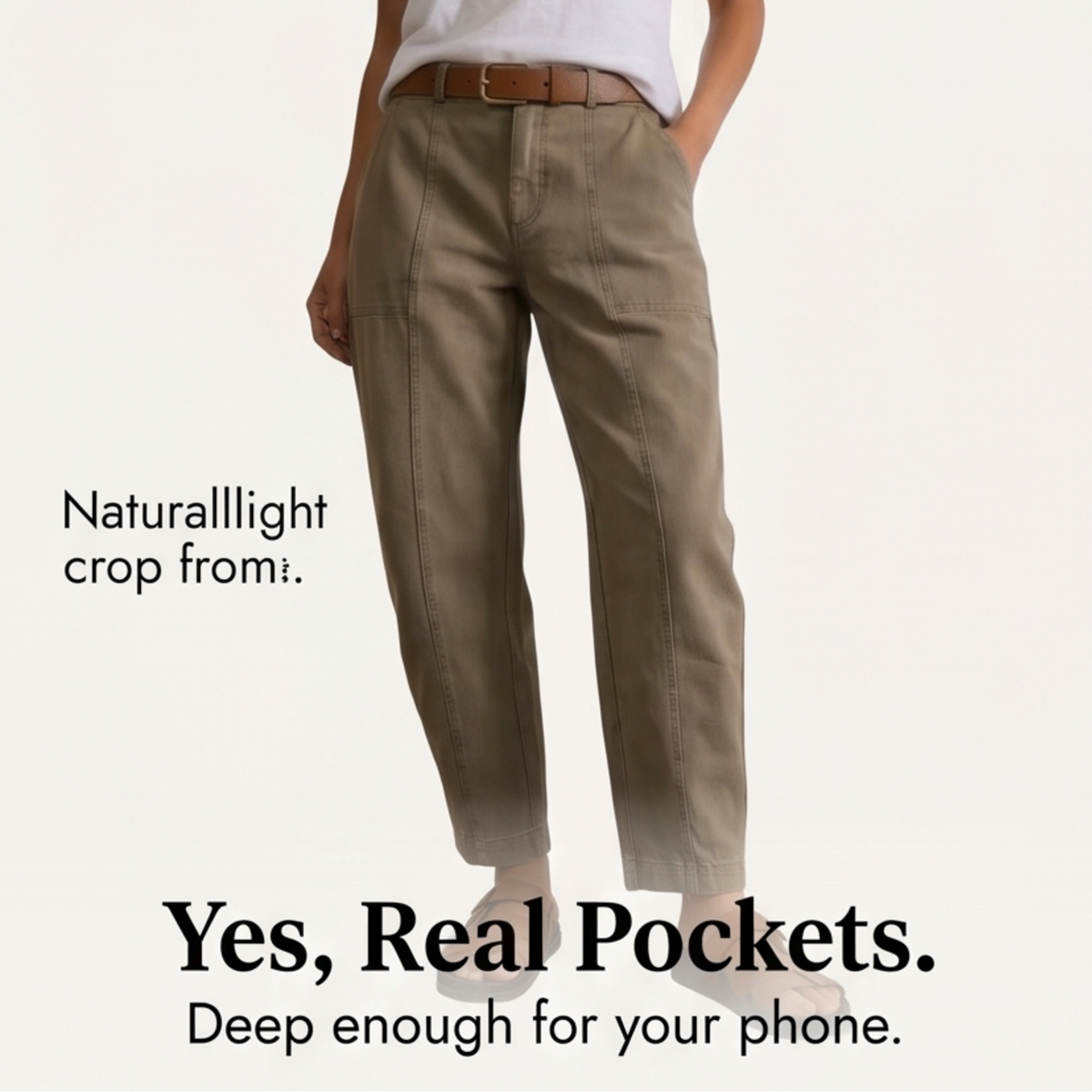 Damen Cargohose mit hoher Taille und Seitentaschen