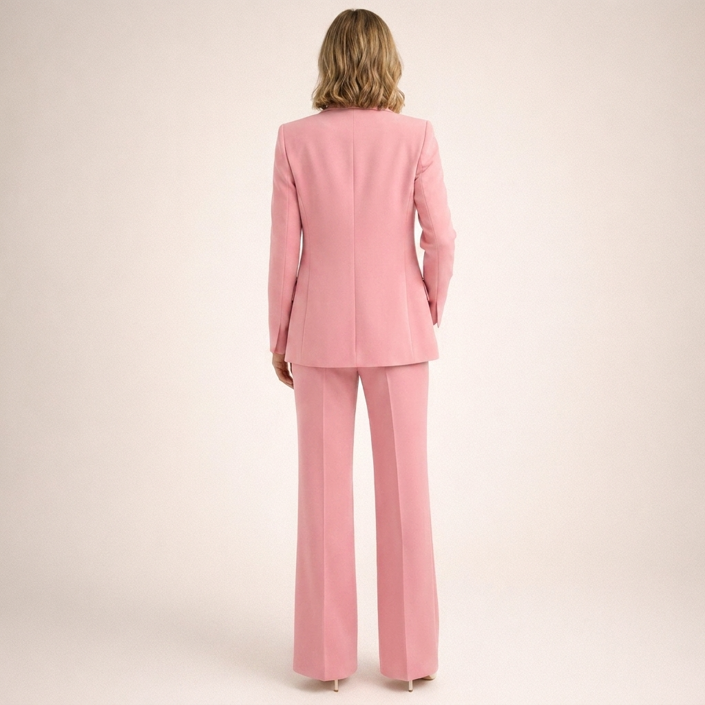 Damen Hosenanzug Blazer & weite Hose Set Business Elegant